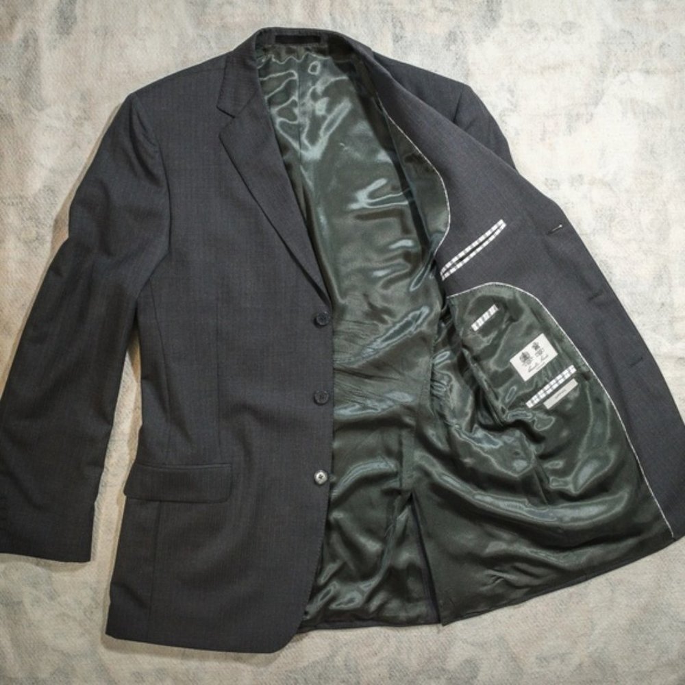 Austin Reed Signature Super 100's Gray-Blue Blazer